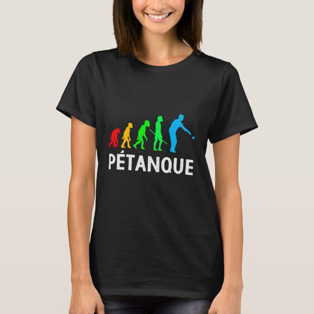 T-shirt Pétanque Evolution Bocce Balls Boules Sports Raffa (Devant)