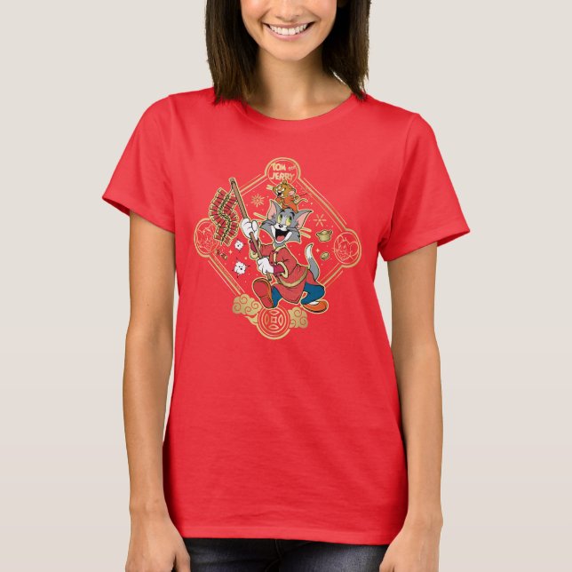 T-shirt Pétards Tom & Jerry Lighting (Devant)