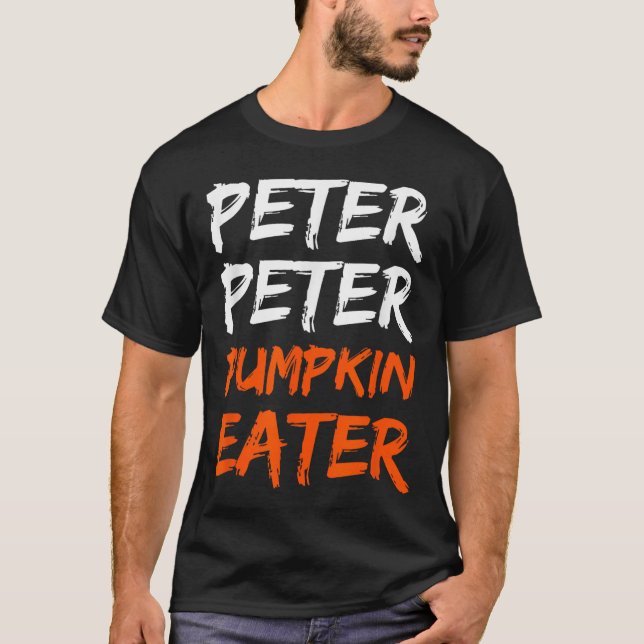 T-shirt Peter Citrouille Costume Mangeur Halloween (Devant)