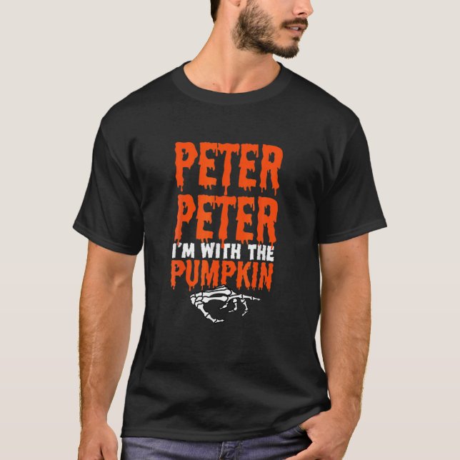 T-shirt Peter I'm With The Citrouille Halloween Costume Co (Devant)
