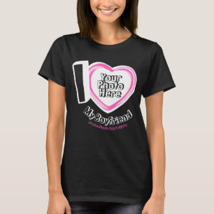 T-shirt Petit ami d'amour avec photo des jeunes mariés Mei