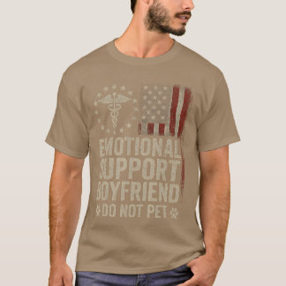 T-shirt Petit ami de soutien émotionnel Ne pas caresser Fu