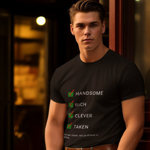 T-shirt Petit ami drôle de typographie personnalisée Valen