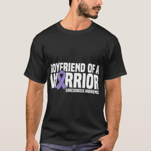 T-shirt Petit ami d'un guerrier Sensibilisation à la sarco