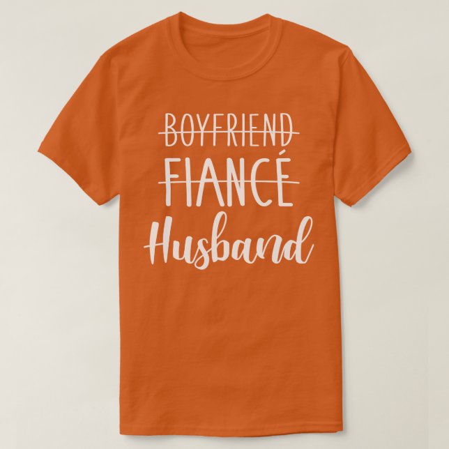 T-shirt Petit ami fianc hus pour mariage et lune de miel (Design devant)