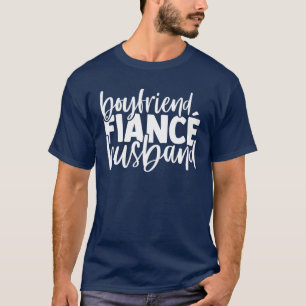 T-shirt Petit ami Fiancé Mari Mariage Correspondant Mignon