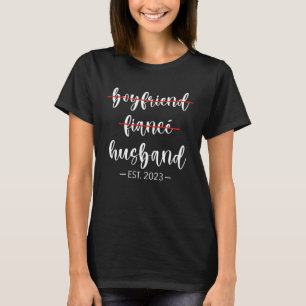 T-shirt Petit ami fiancé mari pour mariage lune de miel Ju