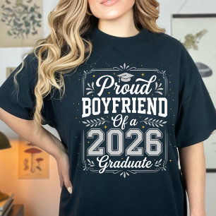 T-shirt Petit ami fier drôle de la promotion 2026 Diplômé 