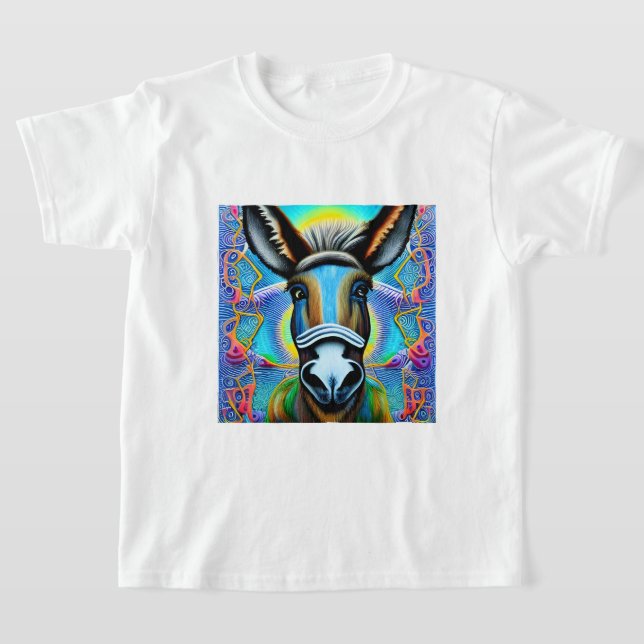 T-shirt Petit âne Abstrait multicolore (Poser)