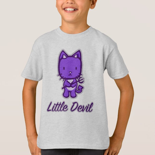 T-shirt "Petit Ange...Petit Diable" Tee de fille (Devant)