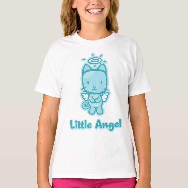 T-shirt "Petit Ange...Petit Diable" Tee de fille (Devant)