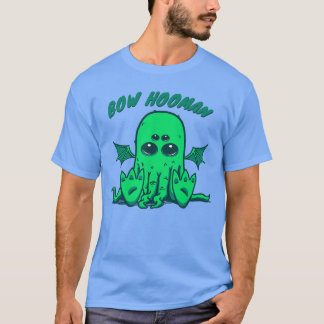 T-shirt Petit Bébé Kawaii Cthulhu Rond Arc Humain Cosmique