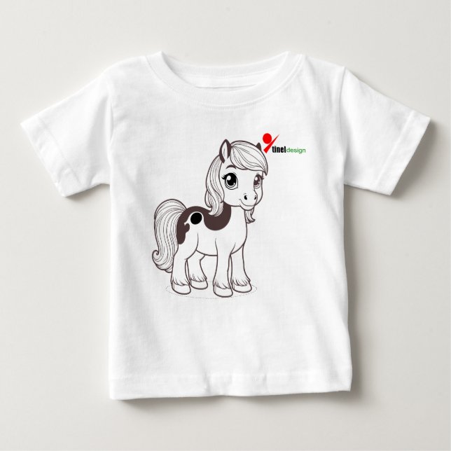 T-Shirt Petit Bébé Poney (Devant)