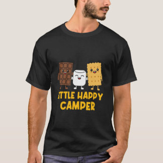 T-shirt Petit campeur heureux câlin de groupe drôle de cam