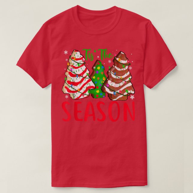 T-shirt Petit C'Est La Saison Arbre De Noël Gâteaux Debbie (Design devant)
