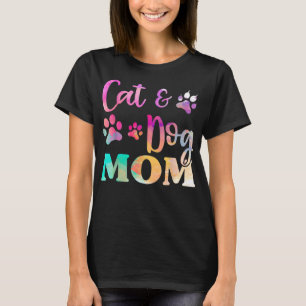 T-shirt Petit chat Chat Chien Maman Chemise Pour Femmes, F