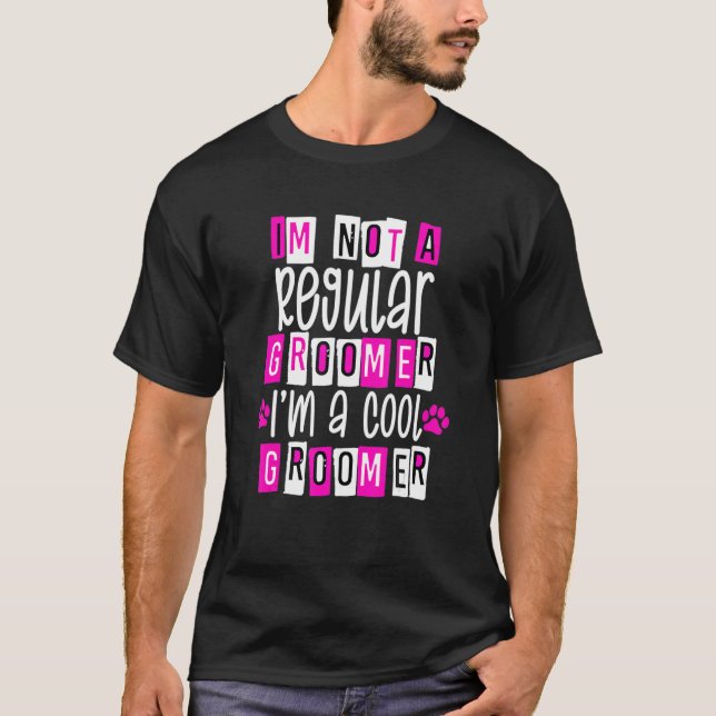 T-shirt Petit Chien Animal de compagnie Groomer Salon Groo (Devant)