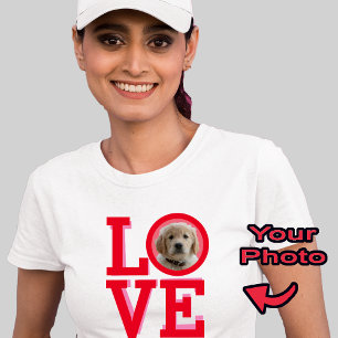 T-shirt Petit Chien Chien Puppy Love Photo personnalisée T