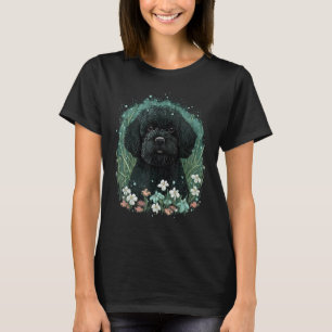 T-shirt Petit chien portie sur un chien d'eau portugais