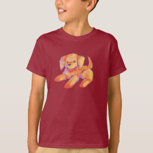 T-shirt Petit chiot golden retriever