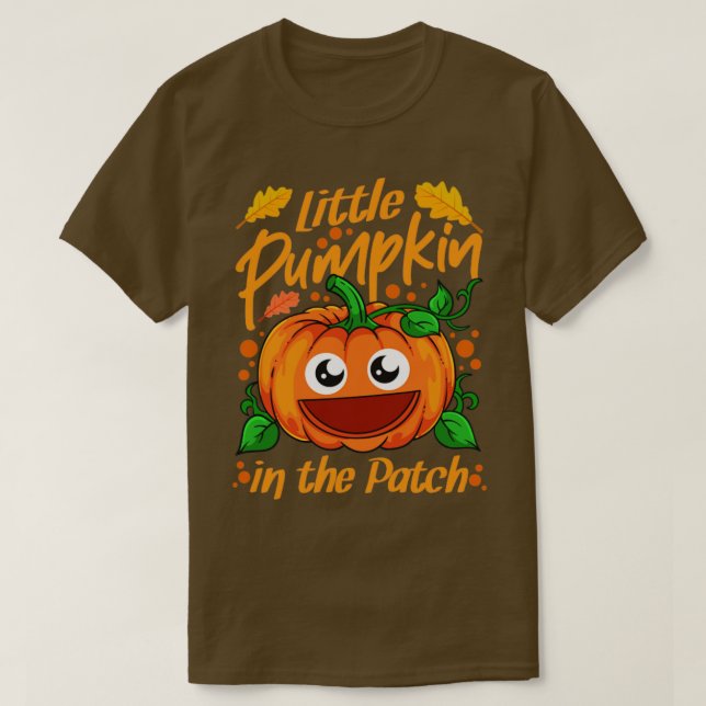 T-shirt Petit Citrouille Dans Le Patch Halloween1 (Design devant)