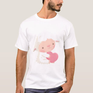 T-shirt Petit Coeur d'accroupissement de l'agneau