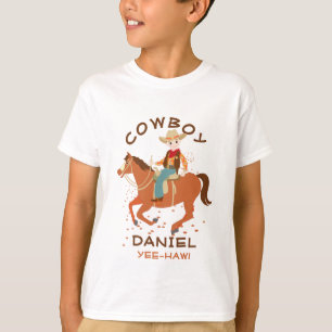 T-shirt Petit cow-boy cool et cheval fête d'anniversaire