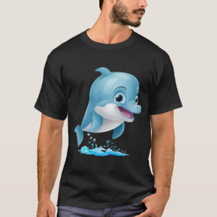 T-shirt Petit dauphin sautant à travers les mers