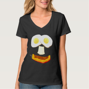 T-shirt Petit-Déjeuner Bacon Et Oeufs Sourires Pour Un Rég