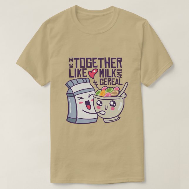 T-shirt Petit-déjeuner Kawaii| Nous allons ensemble (Design devant)