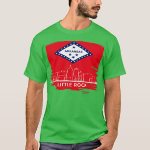T-SHIRT PETIT DRAPEAU D'ÉTAT DE ROCK ARKANSAS