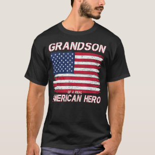 T-shirt Petit-Fils D'Un Véritable Héros Américain Anciens
