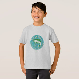 T-shirt Petit-fils pêchant avec son grand-père