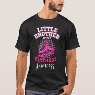 T-shirt Petit Frère De La Princesse D'Anniversaire Roller 