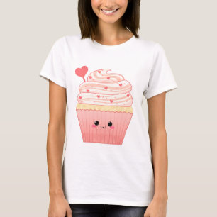 T-shirt Petit gâteau mignon de rose de coeur de Valentines