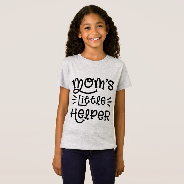 T-Shirt Petit Helper de maman mignonne main (Devant entier)