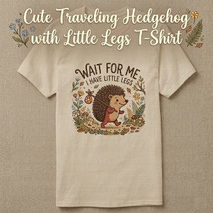 T-shirt Petit Hérisson Mignon Voyageur aux Petites Pattes