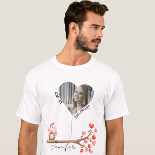 T-shirt Petit hibou amoureux, photo personnalisée pour la