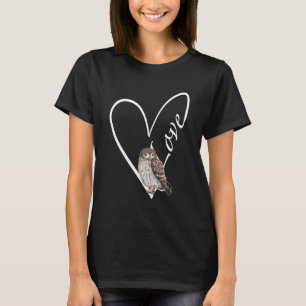 T-shirt Petit Hibou Oiseau Oiseau Ornithologue Biologiste