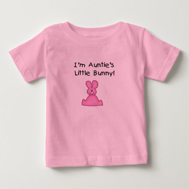 T-shirt Petit lapin (rose) de la tante (Devant)