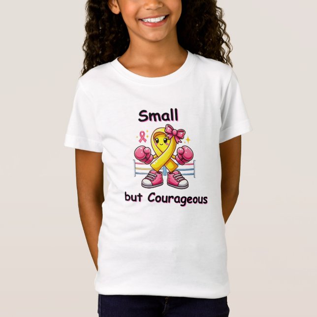 T-Shirt "Petit mais courageux : Tee de ruban jaune" T-shir (Devant)
