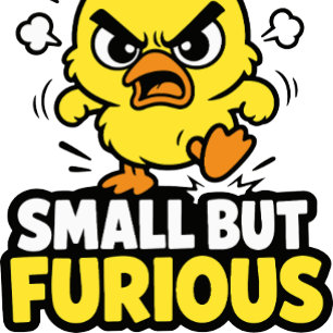 T-shirt Petit mais furieux canard jaune en colère mignon s