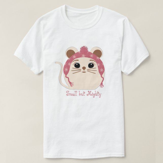 T-shirt "Petit mais puissant" animal mignon (Design devant)