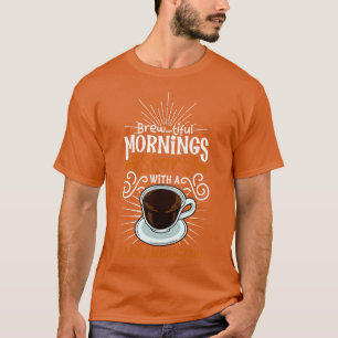T-shirt Petit matin avec Caf Americano