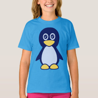 T-shirt Petit mignon pingouin bleu