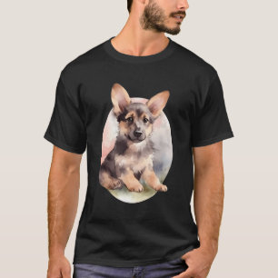 T-shirt Petit Mignonne Berger Allemand Chien Gsd Chiot