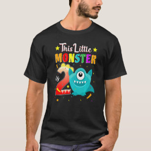 T-shirt Petit Monstre 2e Anniversaire Monstre de fête 2 an