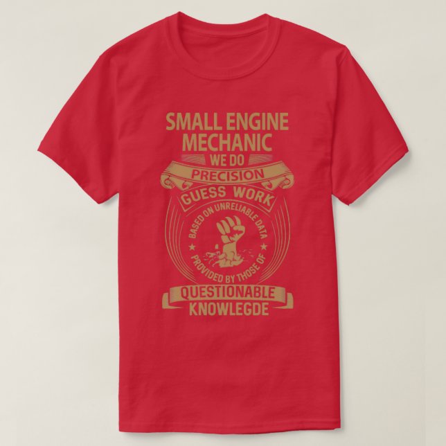 T-shirt Petit Moteur Mécanique Nous Faisons Precision Job  (Design devant)