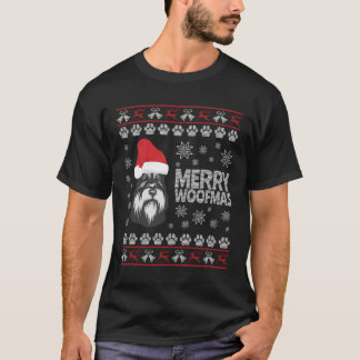 T-shirt Petit Noël moche Schnauzer