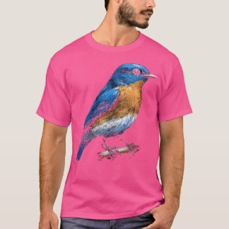 T-shirt Petit oiseau de jardin mignon illustr de l'Est